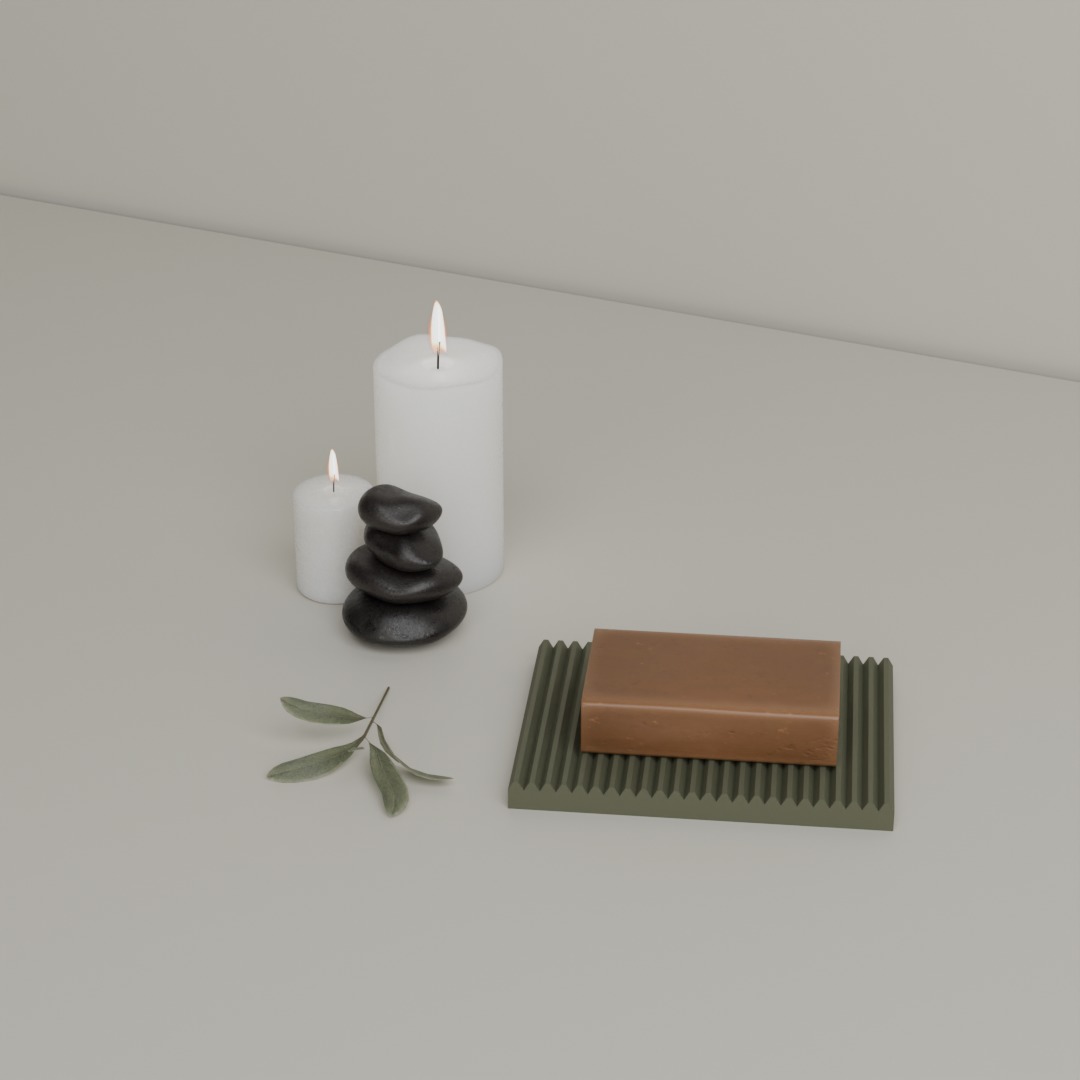 Bathroom Tray set 3D print model_4