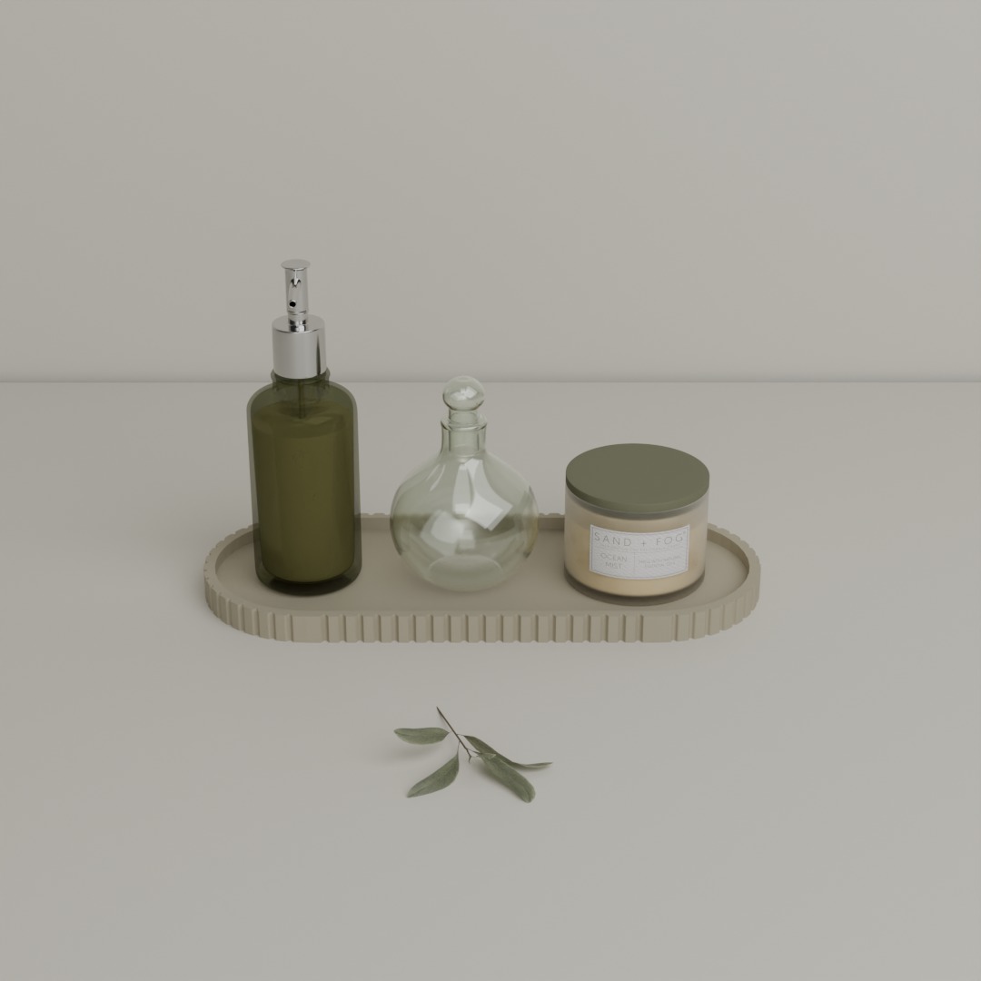 Bathroom Tray set 3D print model_2