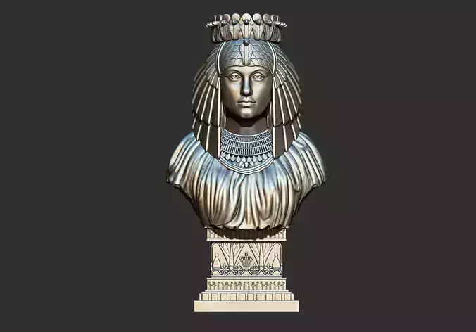  Egyptian pharaoh bust statue decoration 3d model