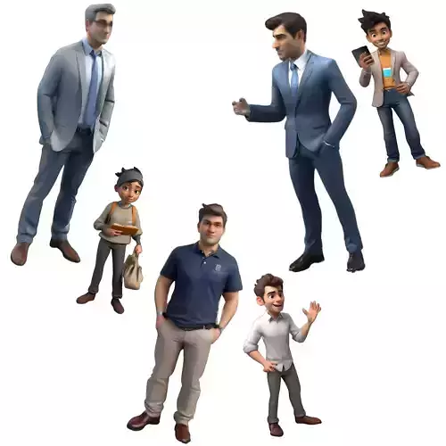Business and Casual Character Model Collection