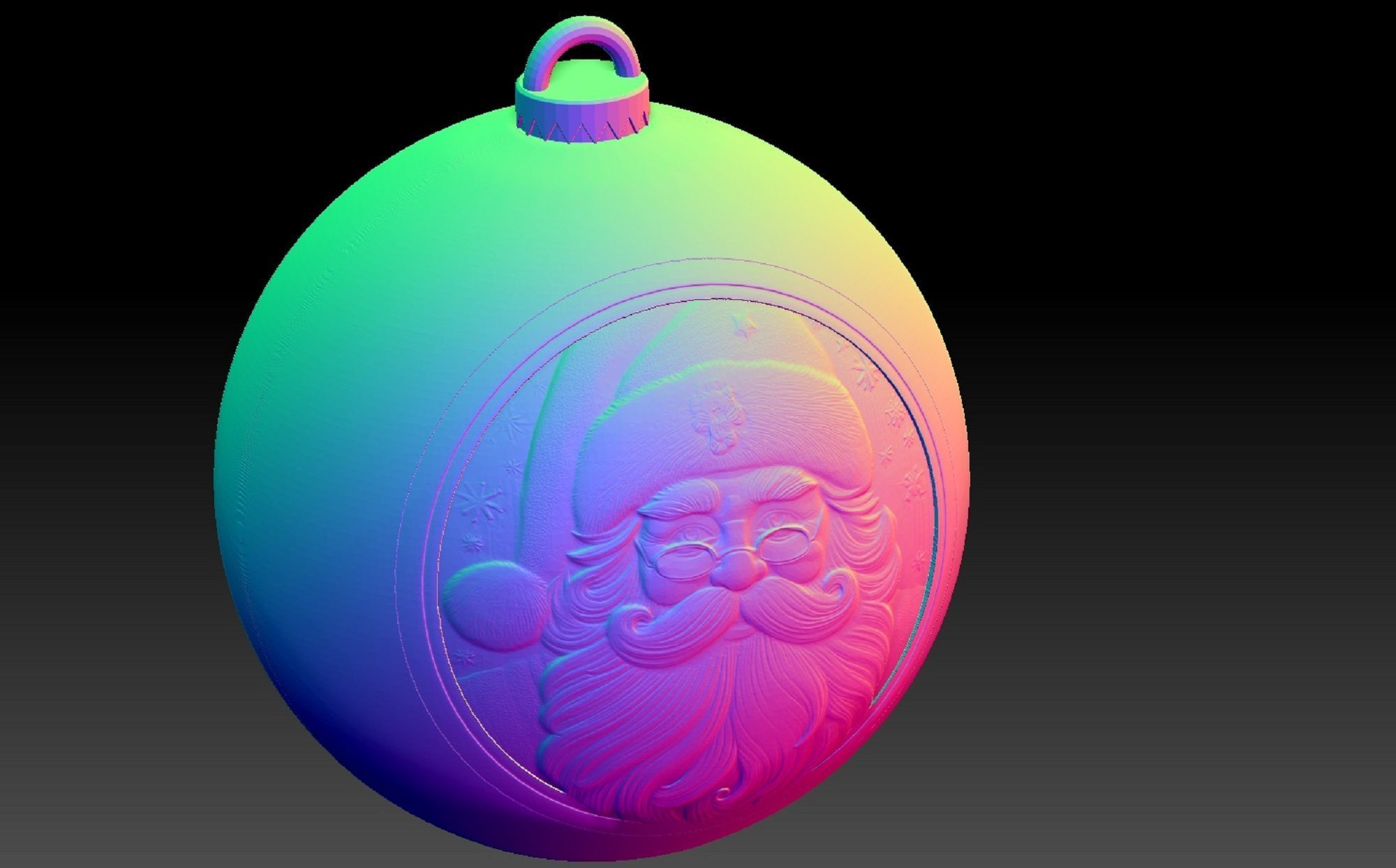 SANTA CLAUS THEMED CHRISTMAS TREE ORNAMENT 3D print model_5