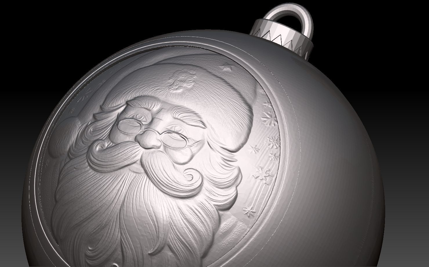 SANTA CLAUS THEMED CHRISTMAS TREE ORNAMENT 3D print model_1