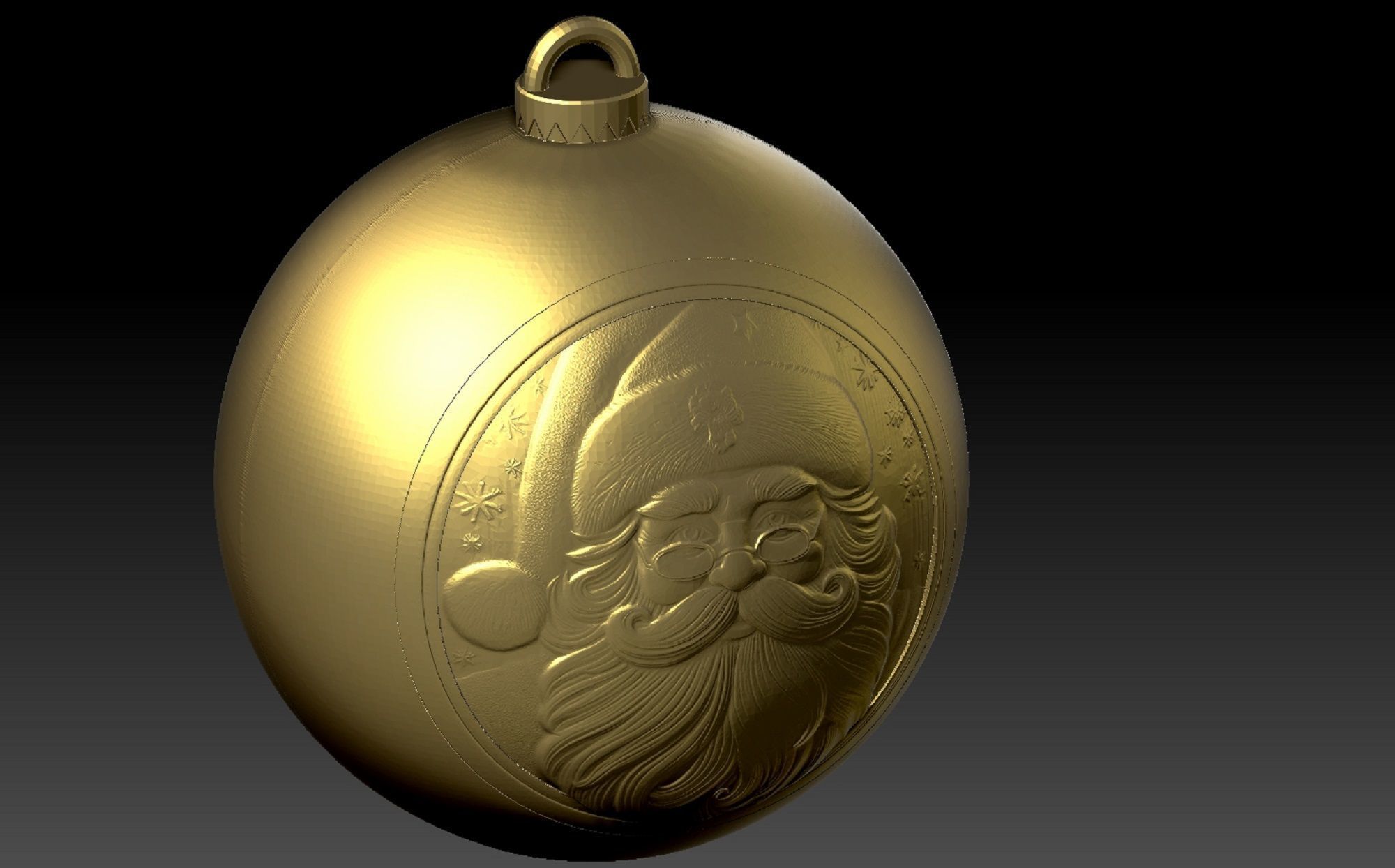 SANTA CLAUS THEMED CHRISTMAS TREE ORNAMENT 3D print model_3