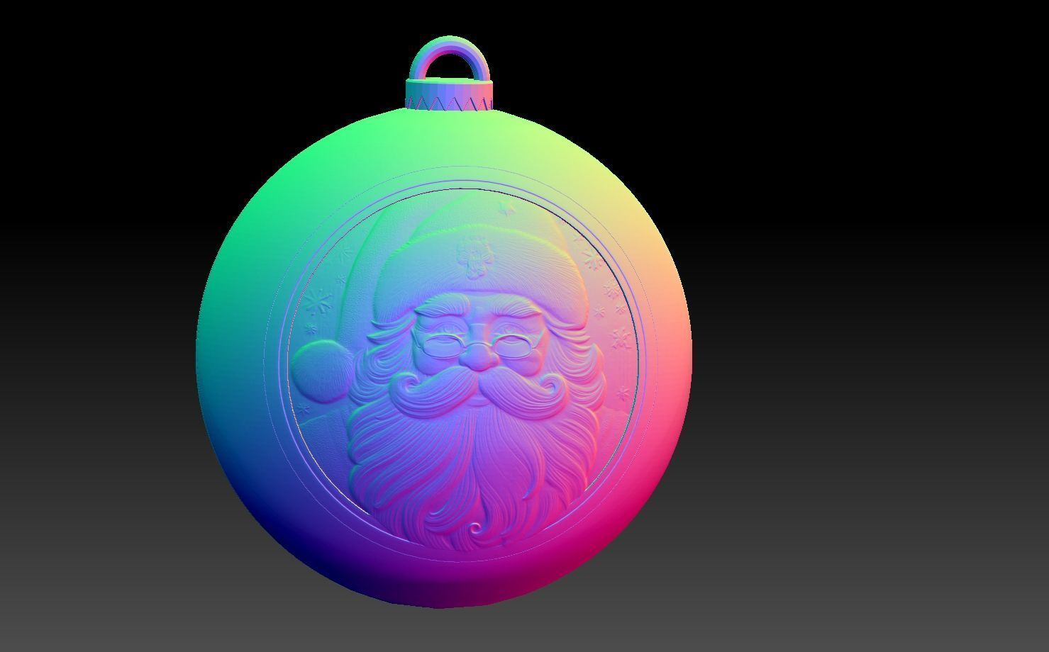 SANTA CLAUS THEMED CHRISTMAS TREE ORNAMENT 3D print model_14