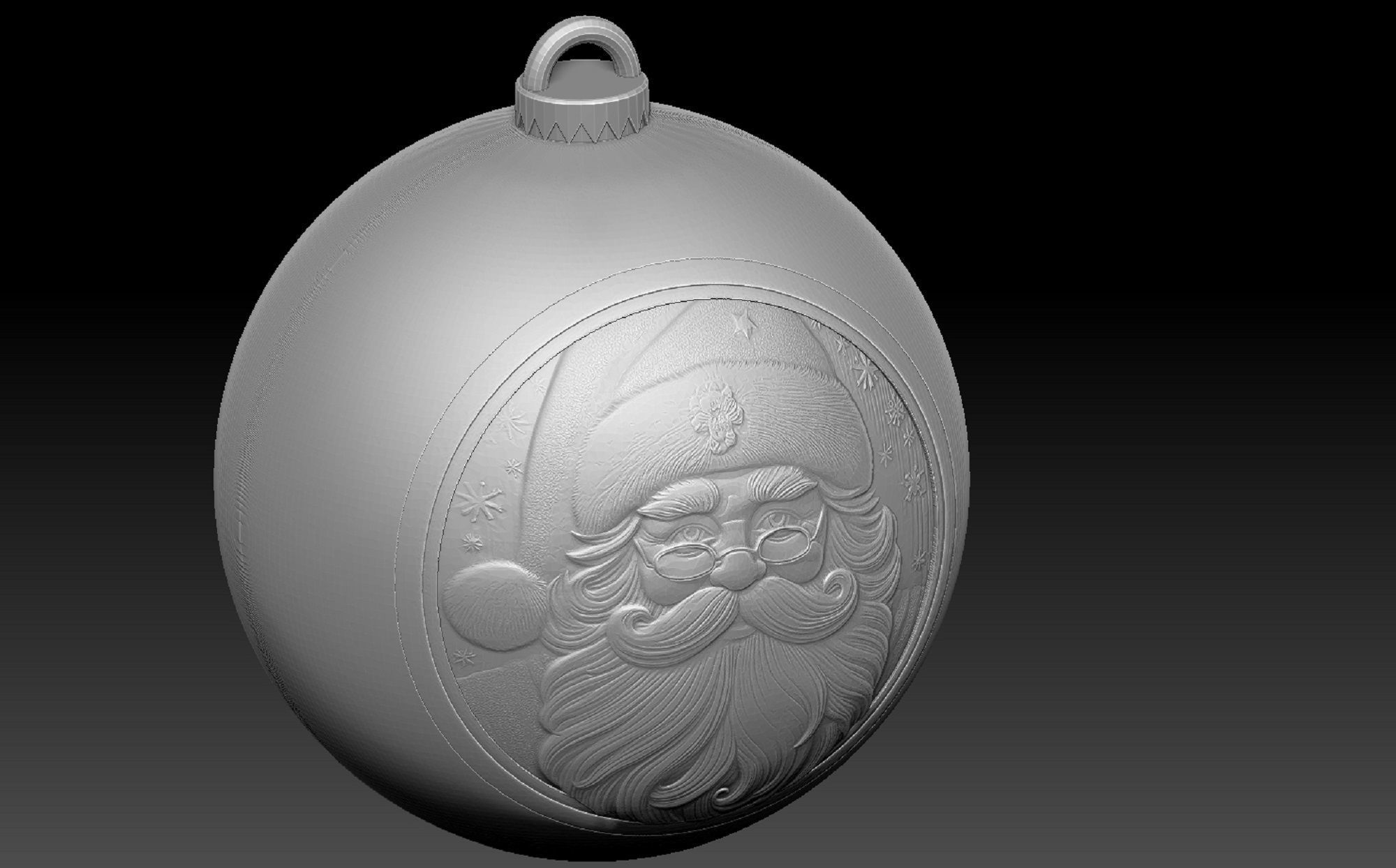 SANTA CLAUS THEMED CHRISTMAS TREE ORNAMENT 3D print model_15
