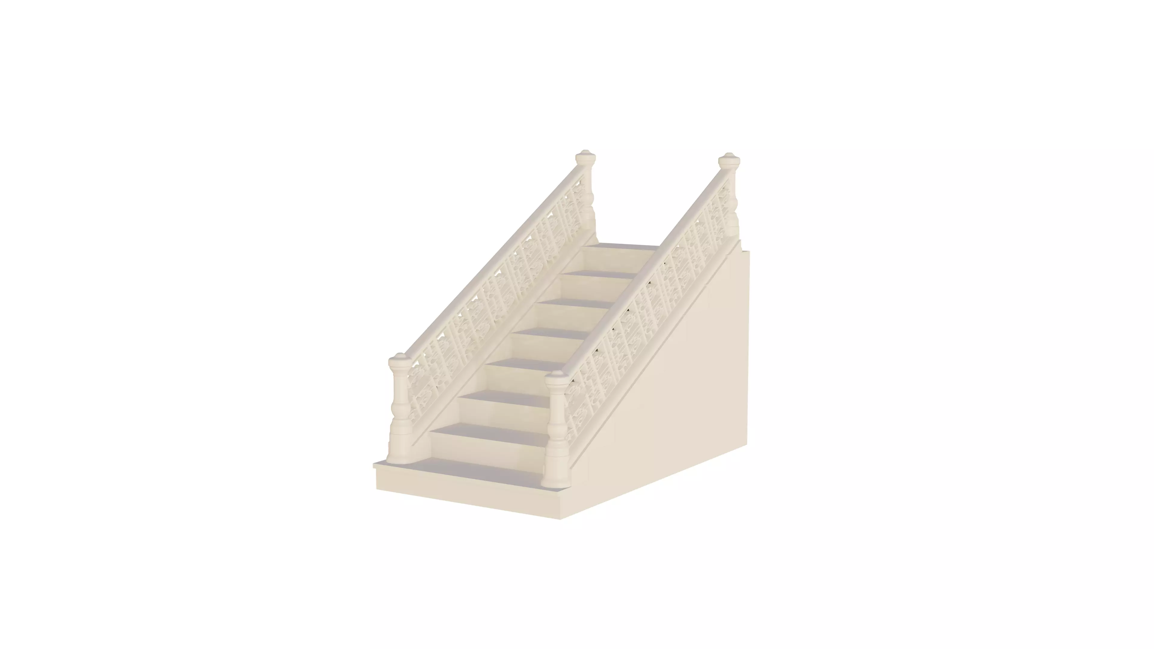 Mixed Material Balustrades 3D print model