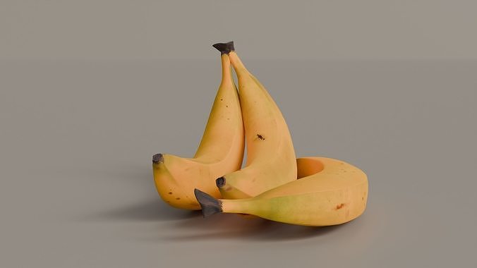 PBR Photorealistic Banana Low-poly 3D model