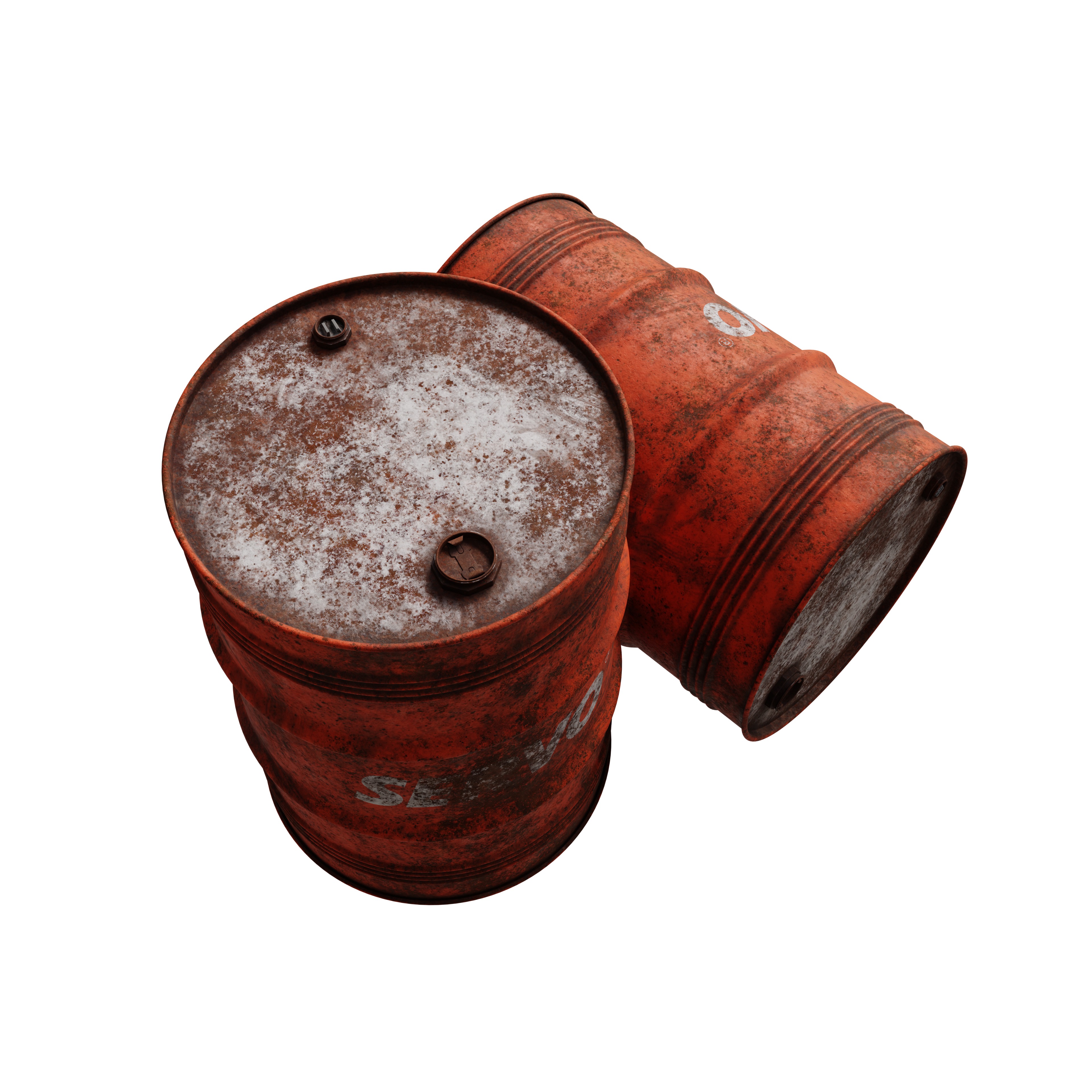 Oil drum 3D model_3