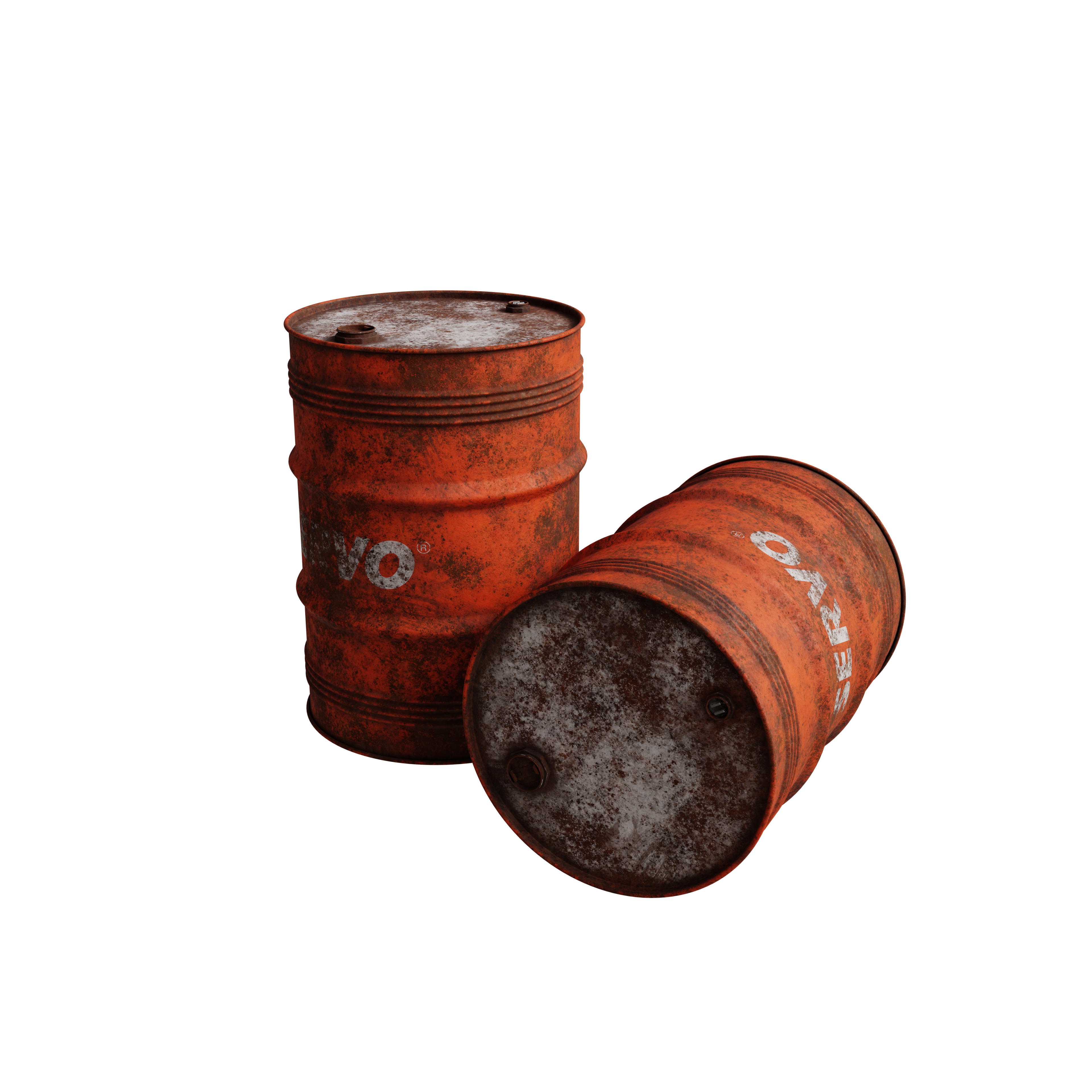 Oil drum 3D model_2