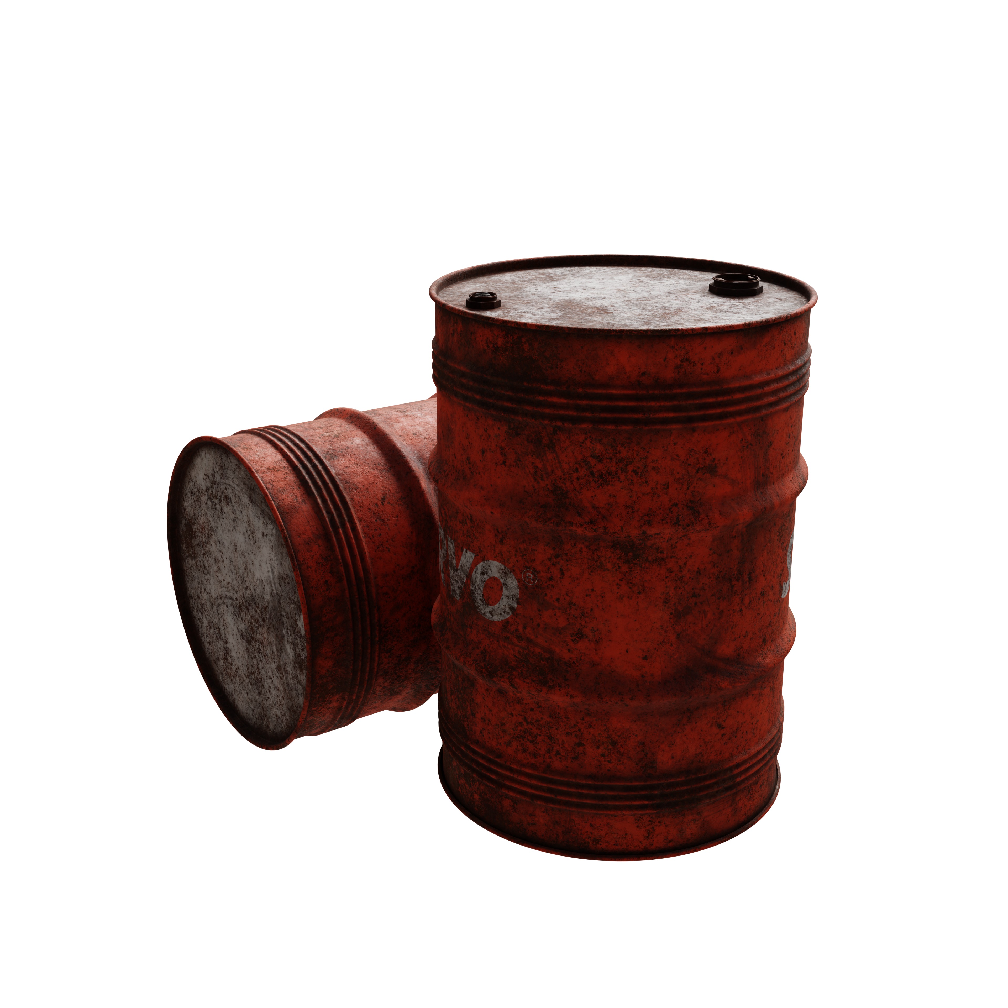 Oil drum 3D model_4