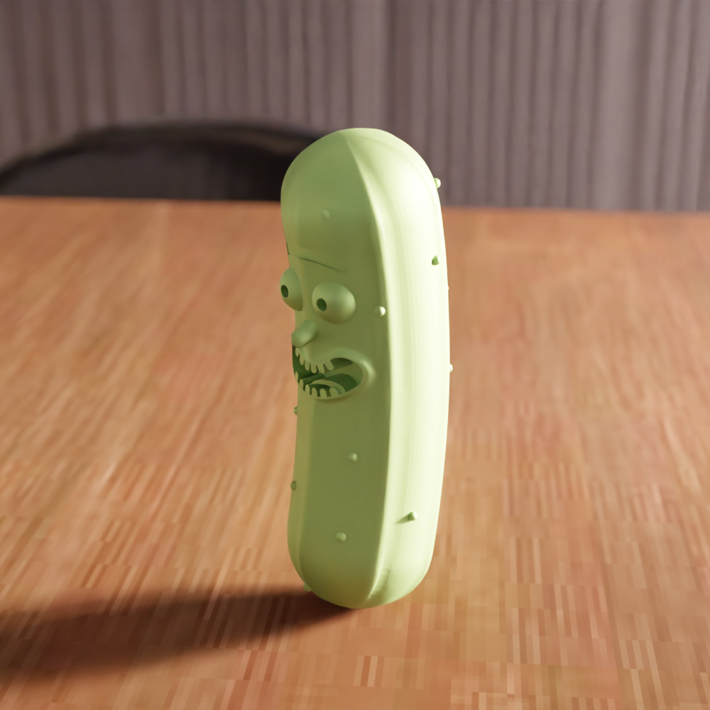 Cartoon Pickle Rick - 262 3D print model_5