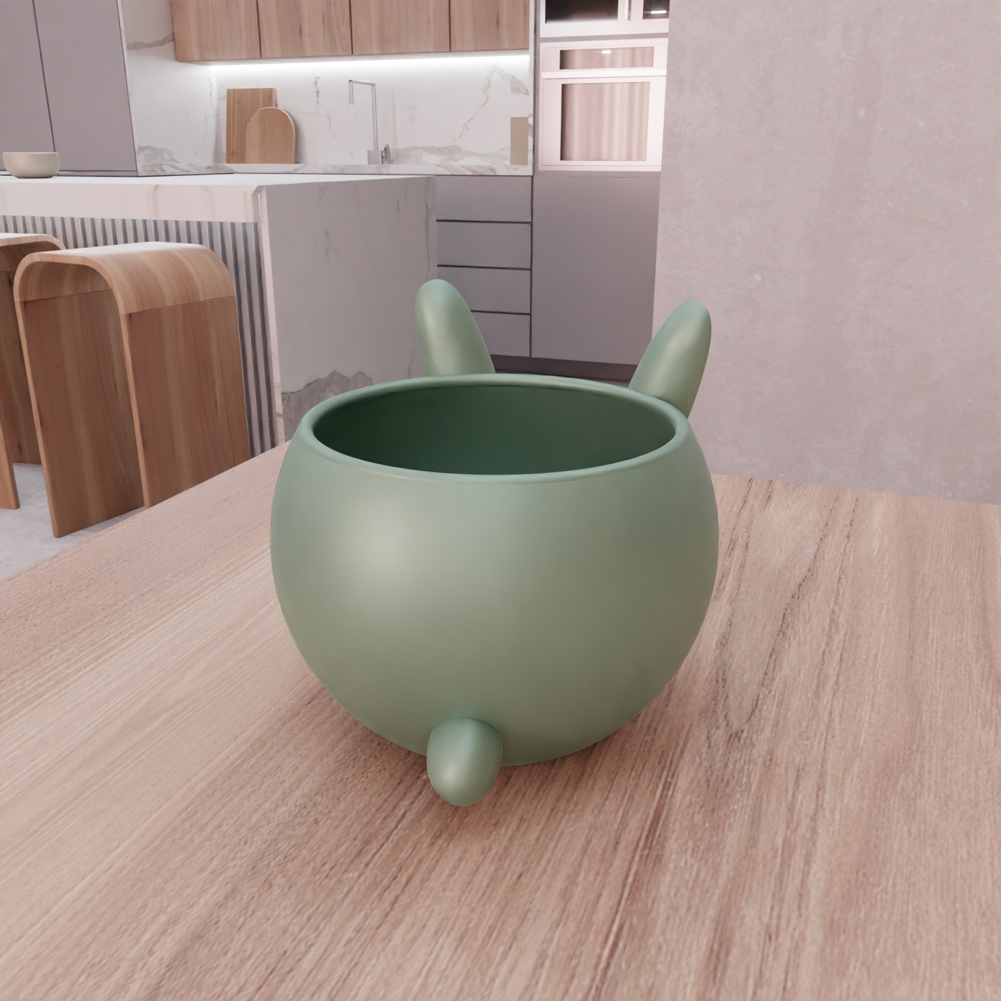 Cute Rabbit Planter - 261 3D print model_12