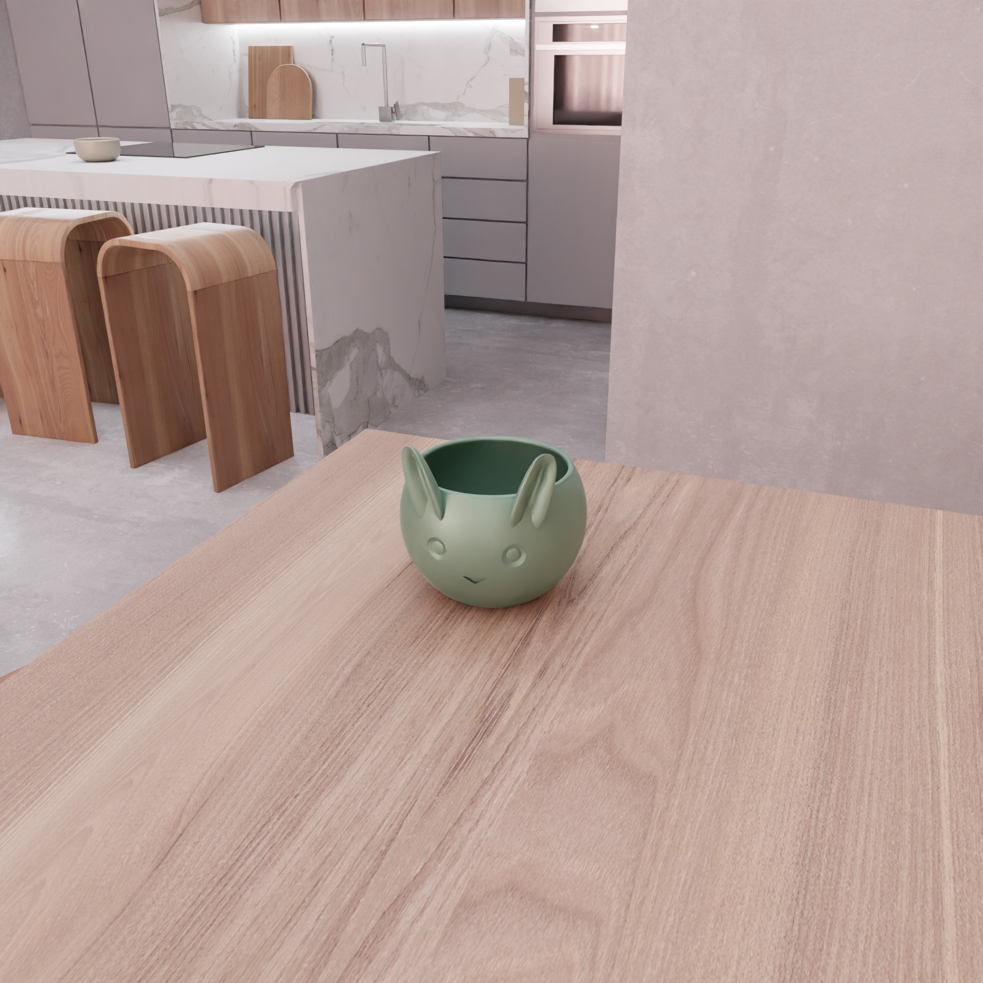 Cute Rabbit Planter - 261 3D print model_13