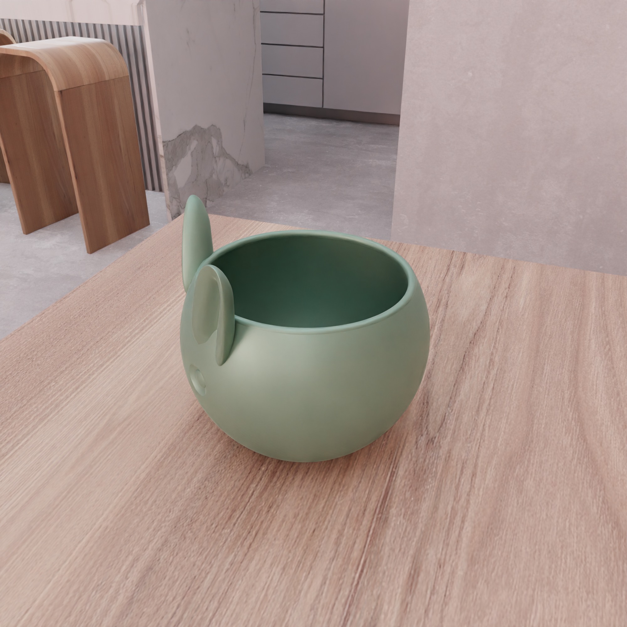 Cute Rabbit Planter - 261 3D print model_10