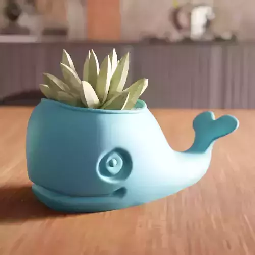 Cute Whale Planter - 258 3D print model