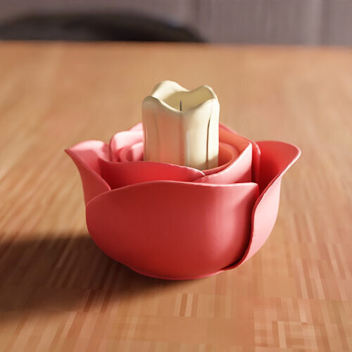 Flower Tea Light Holder - 256 3D print model
