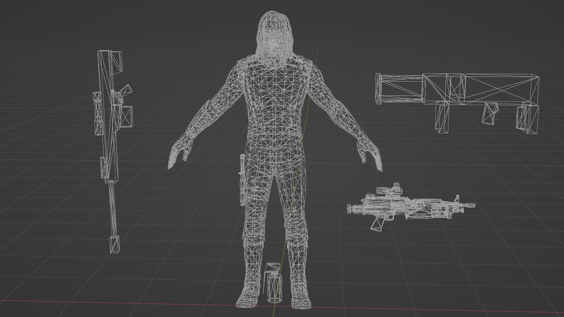 Winter Soldier Low-poly 3D model_6