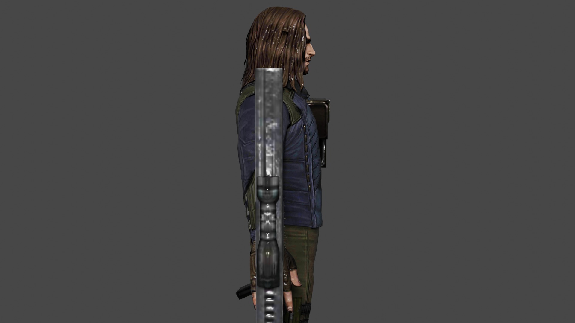 Winter Soldier Low-poly 3D model_3