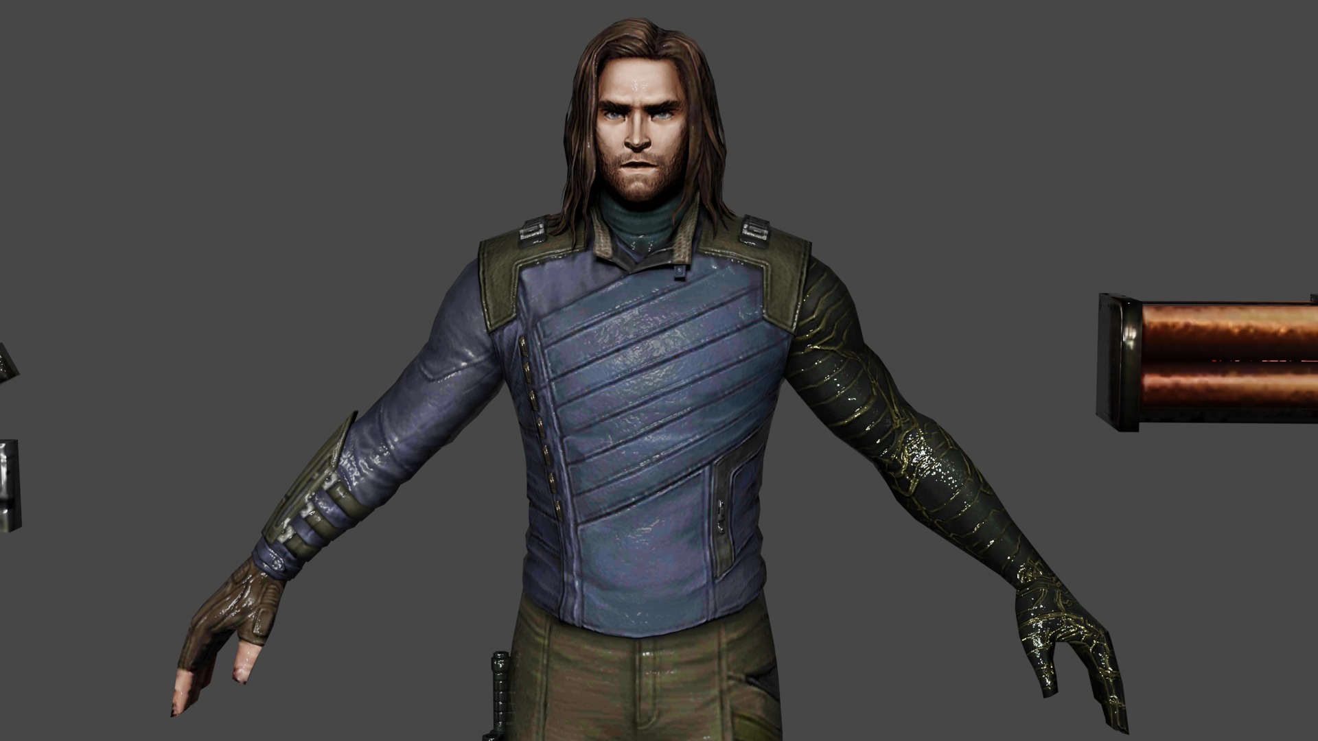 Winter Soldier Low-poly 3D model_1
