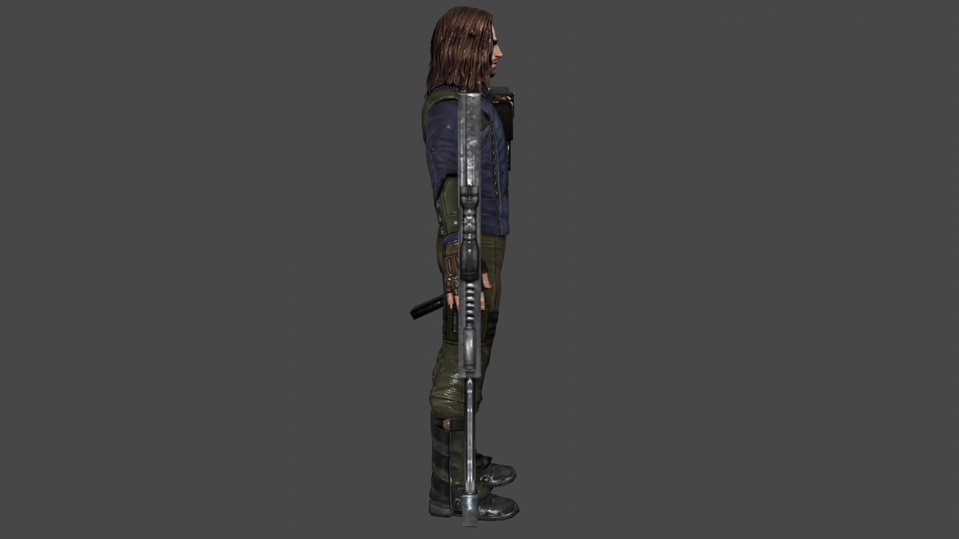 Winter Soldier Low-poly 3D model_2
