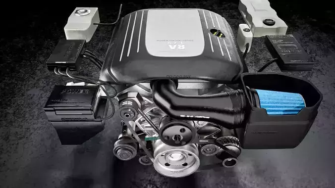 V8 Engine with textures