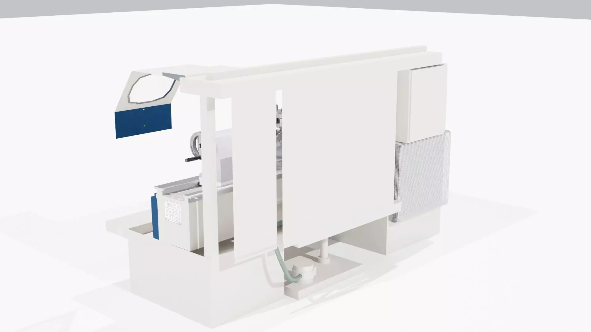 turning machine Low-poly 3D model_0