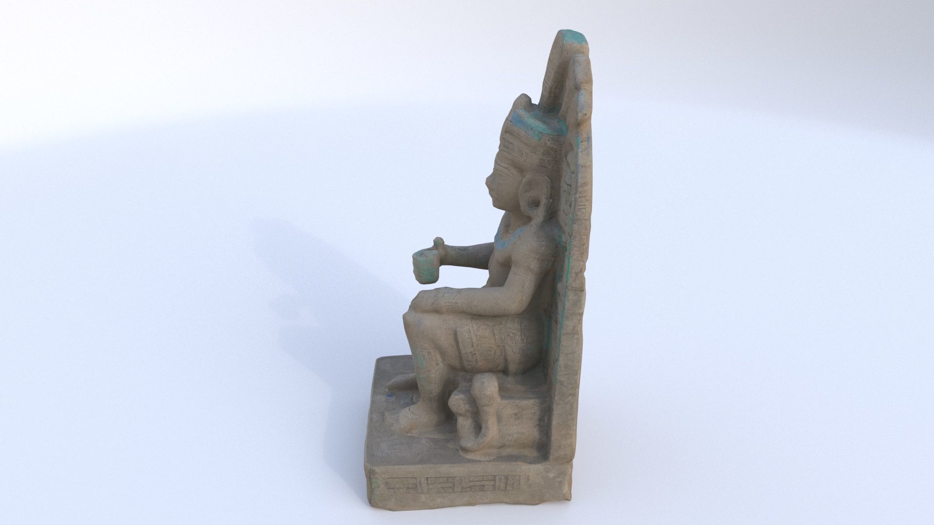 Mayan Aztec statue12 3D model_2