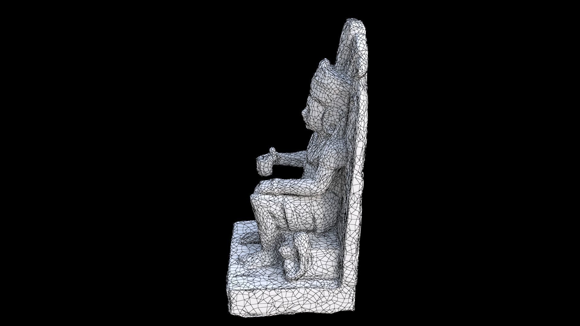 Mayan Aztec statue12 3D model_7
