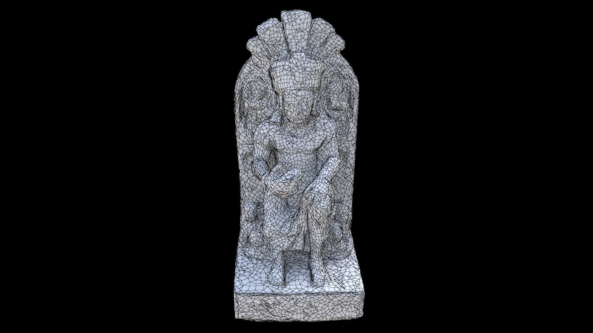 Mayan Aztec statue12 3D model_6