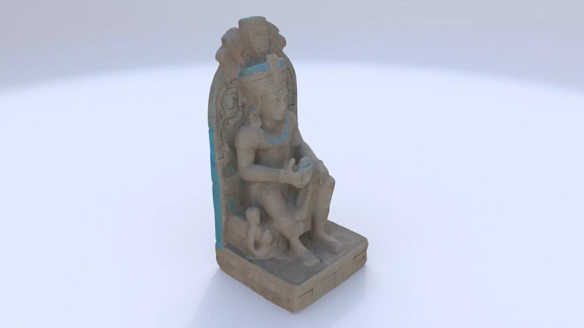 Mayan Aztec statue12 3D model_0