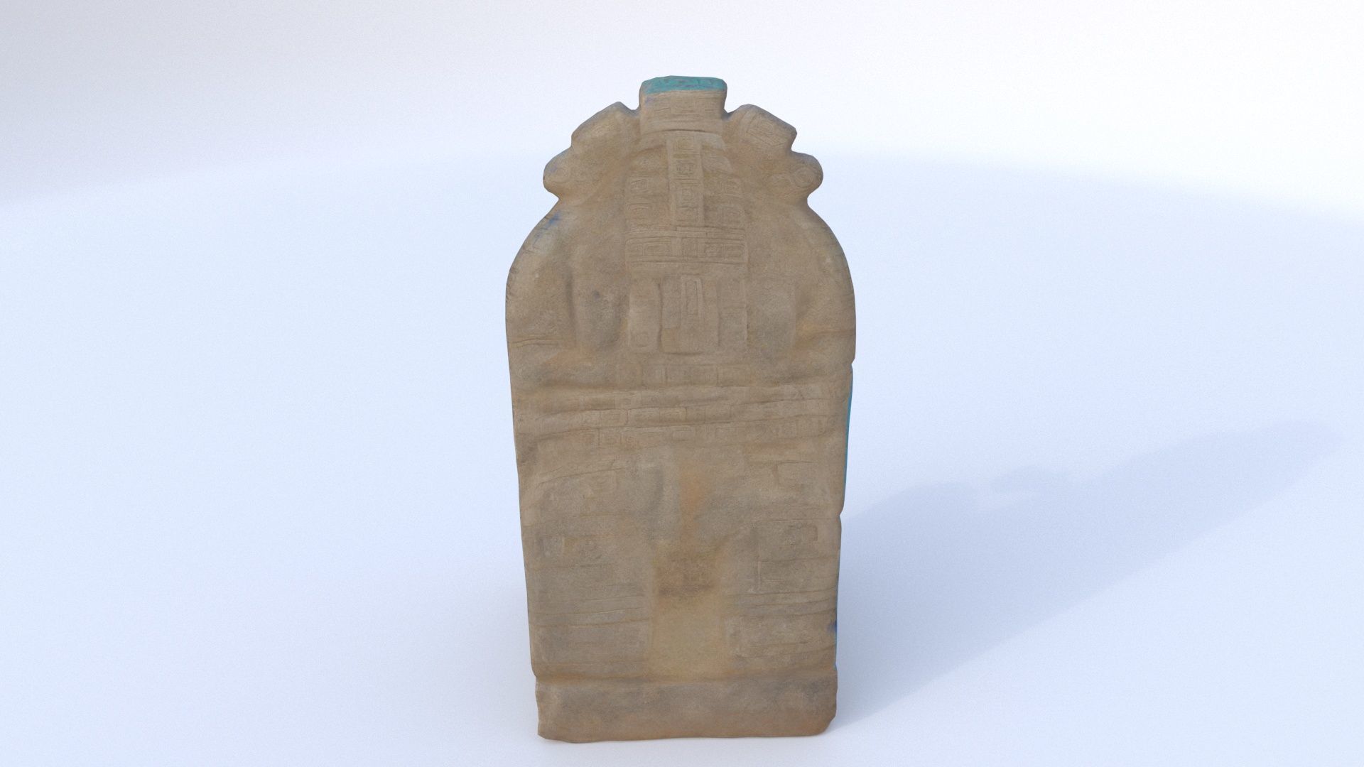 Mayan Aztec statue12 3D model_4