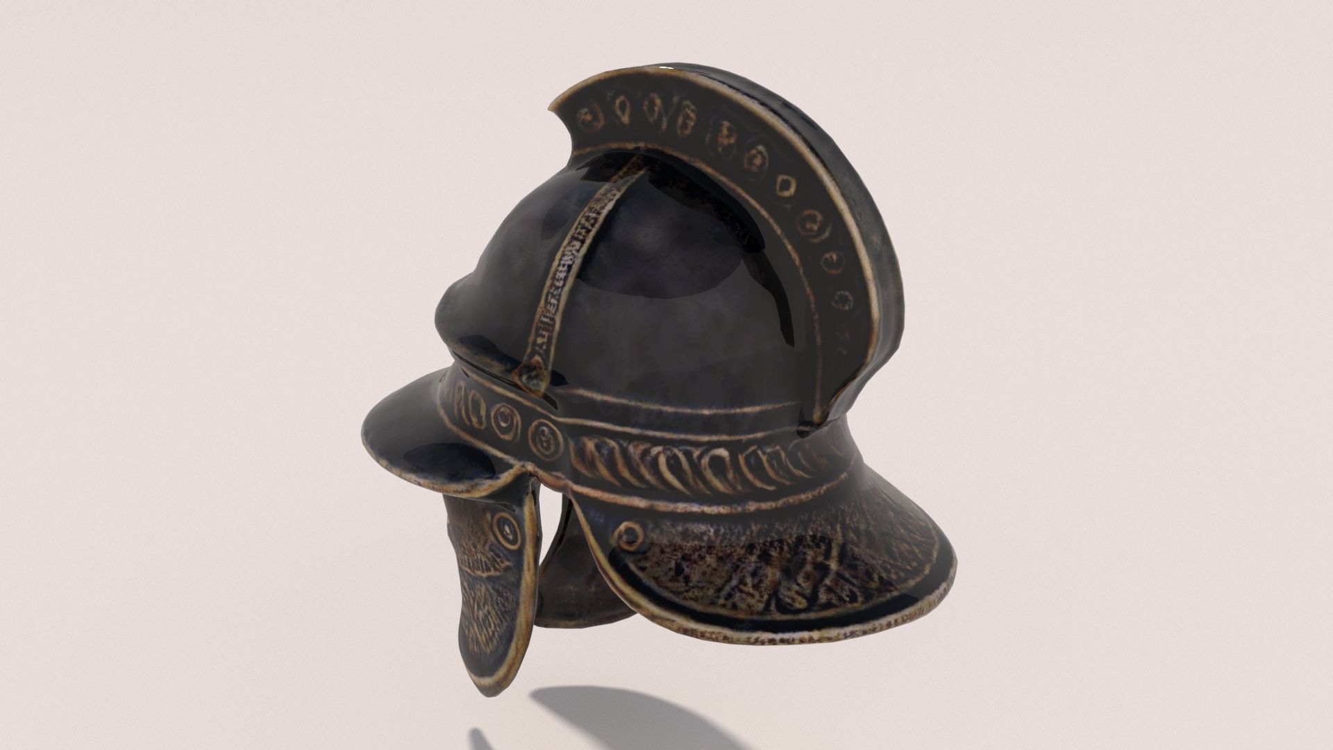 Ancient Rome Helmet 1 3D model_1