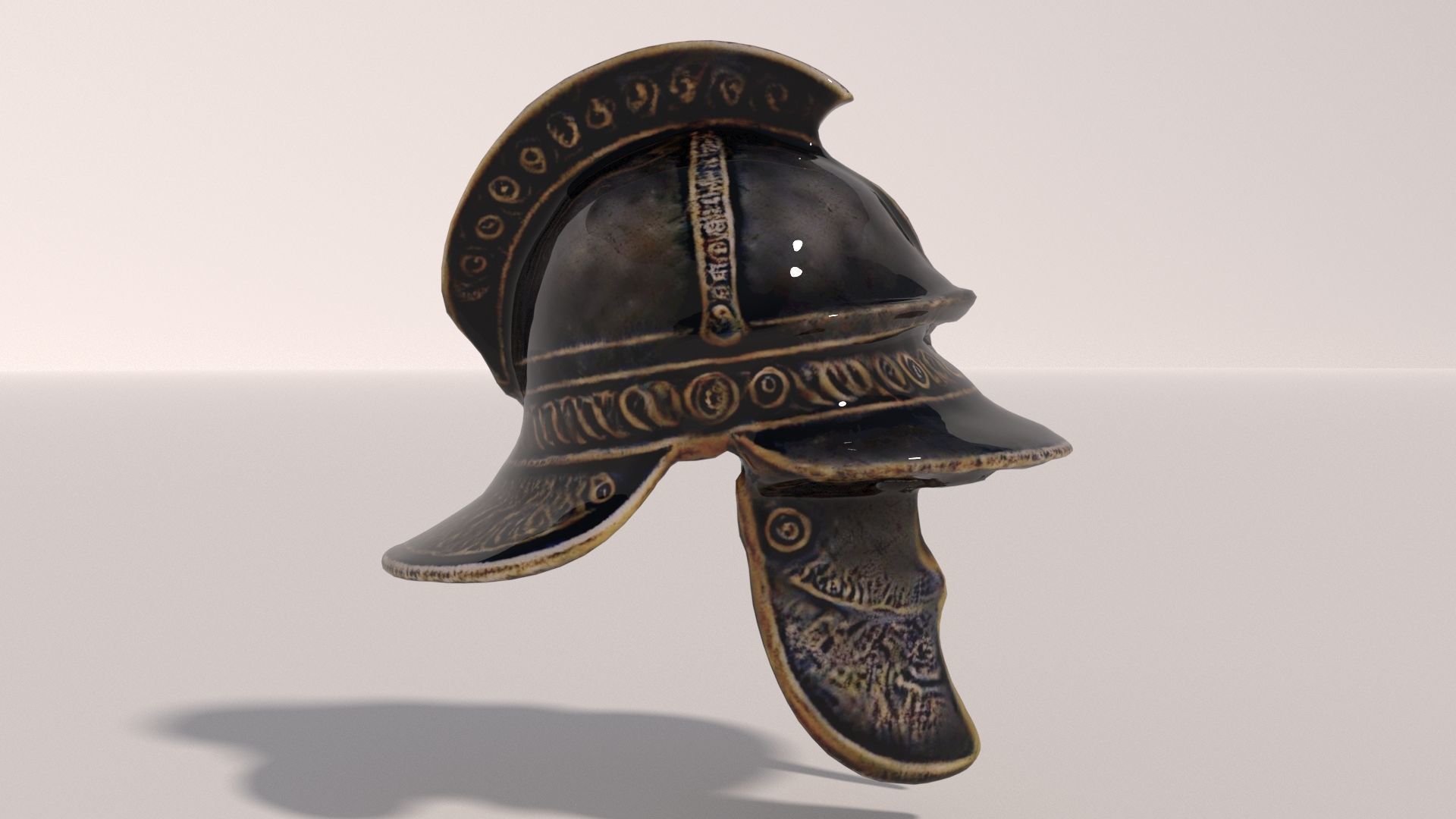 Ancient Rome Helmet 1 3D model_4