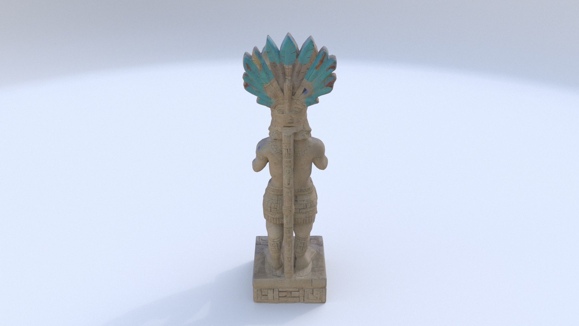 Mayan Aztec statue14 3D model_1