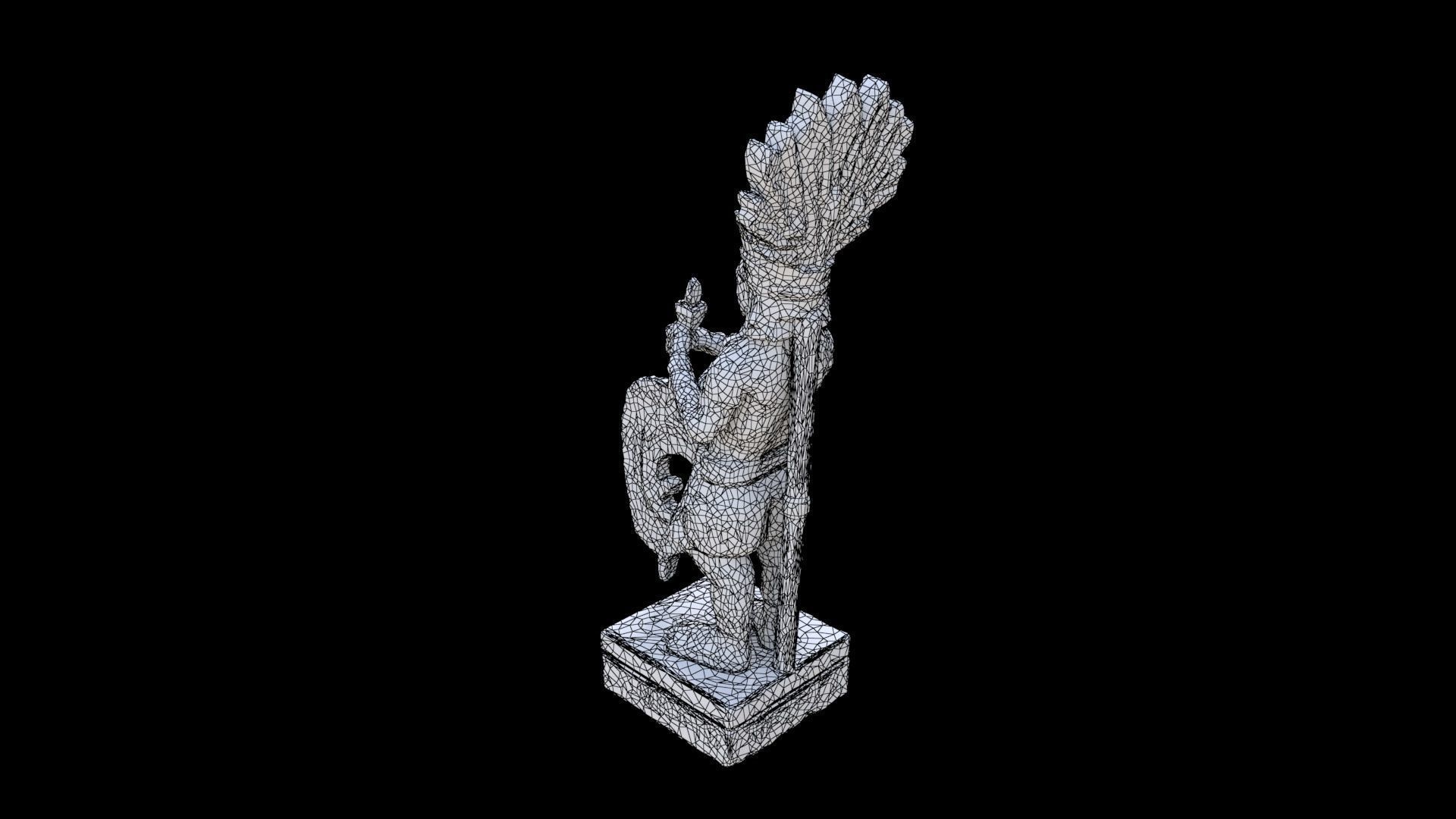 Mayan Aztec statue14 3D model_5