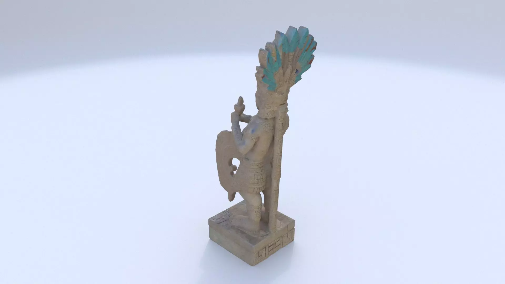 Mayan Aztec statue14 3D model_0