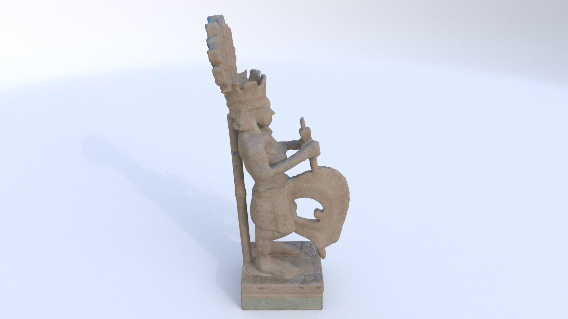 Mayan Aztec statue14 3D model_2