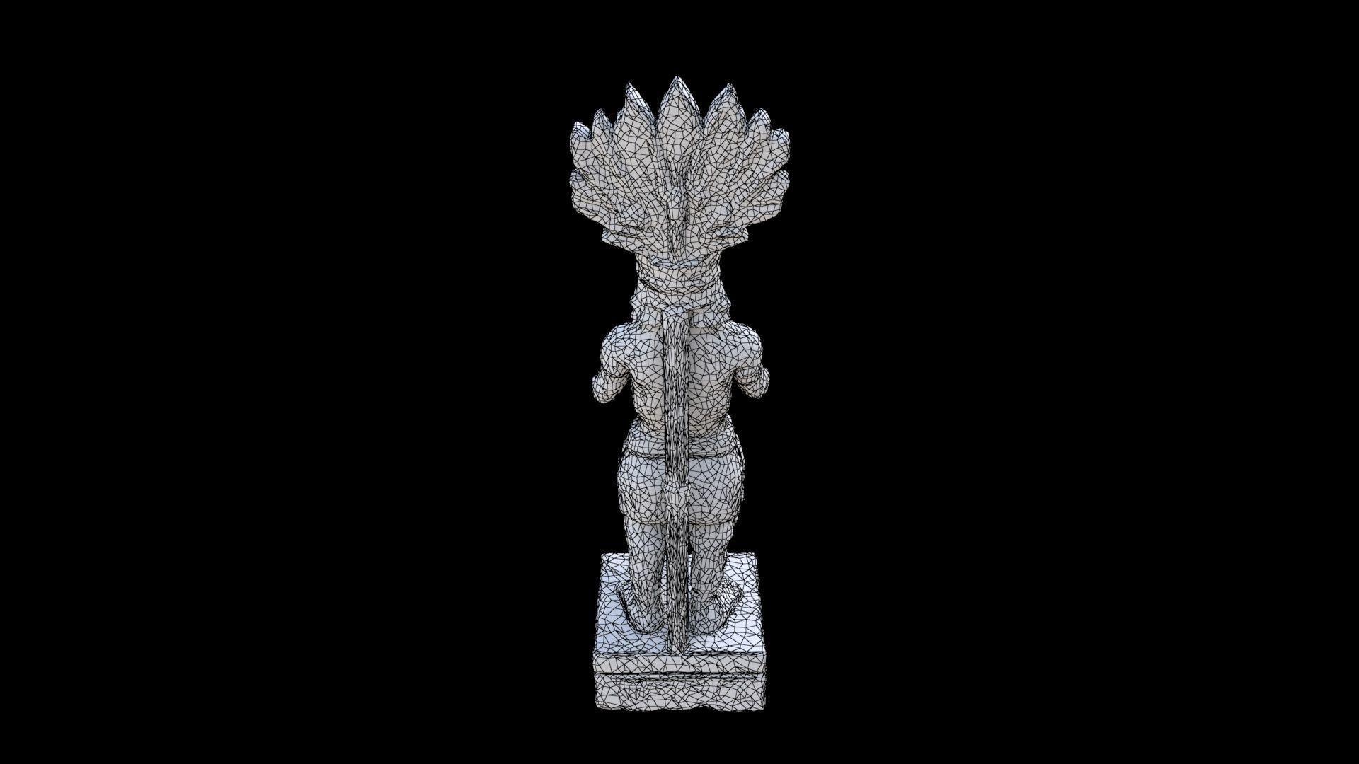 Mayan Aztec statue14 3D model_6