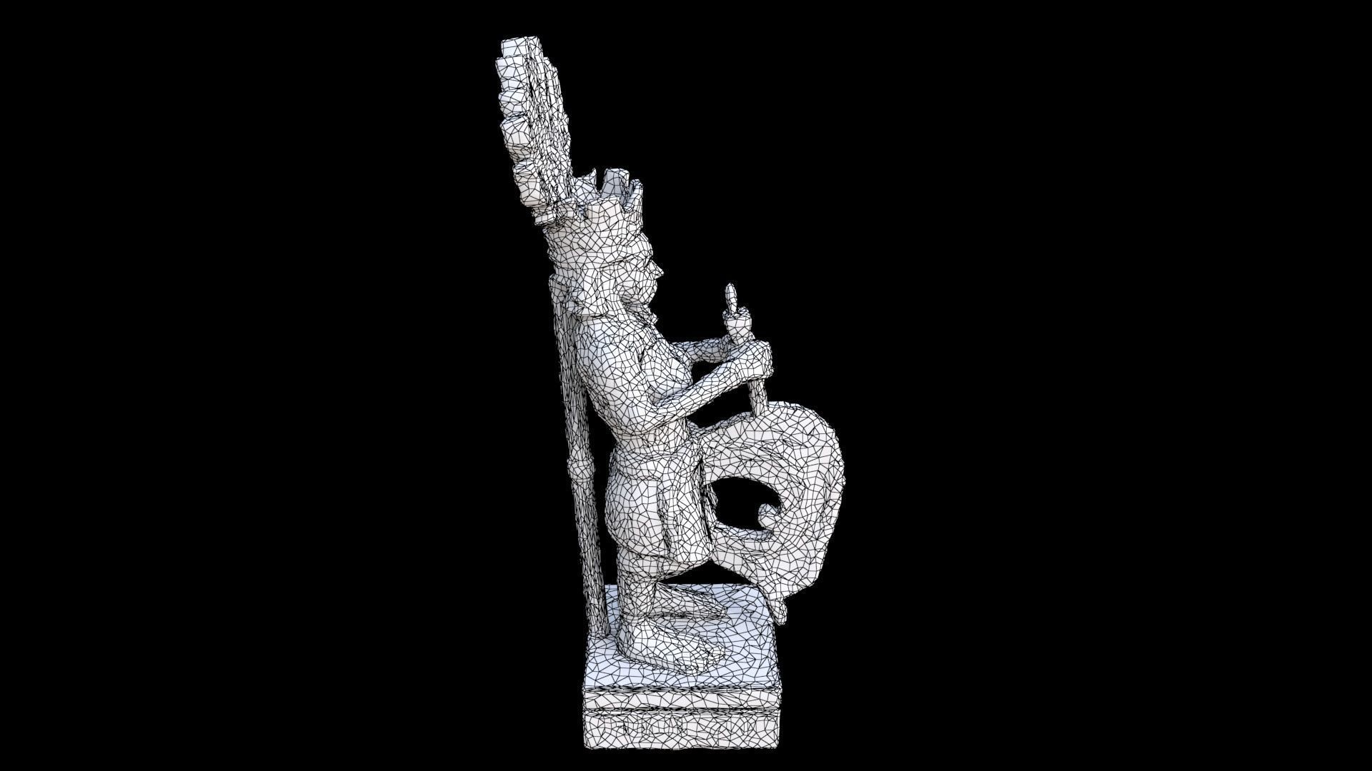Mayan Aztec statue14 3D model_7