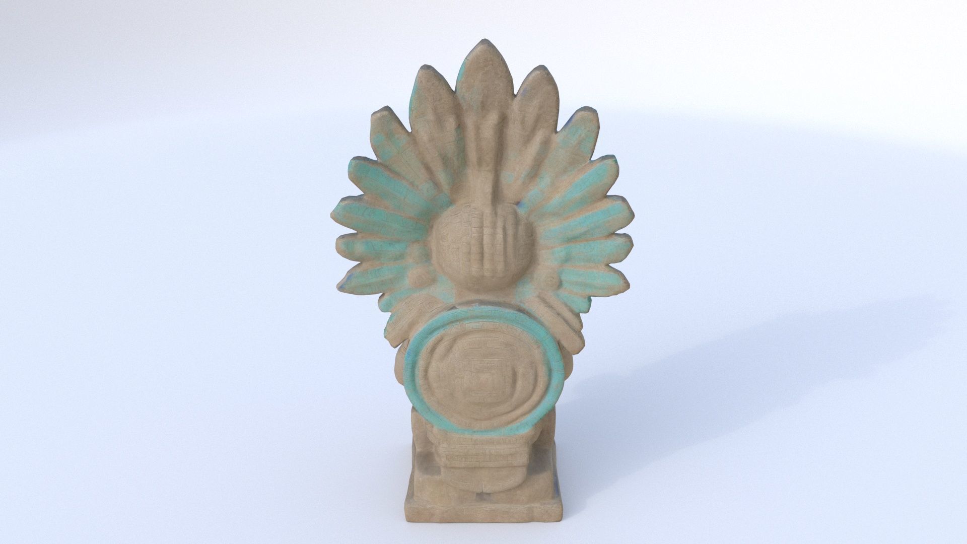Mayan Aztec statue15 3D model_4
