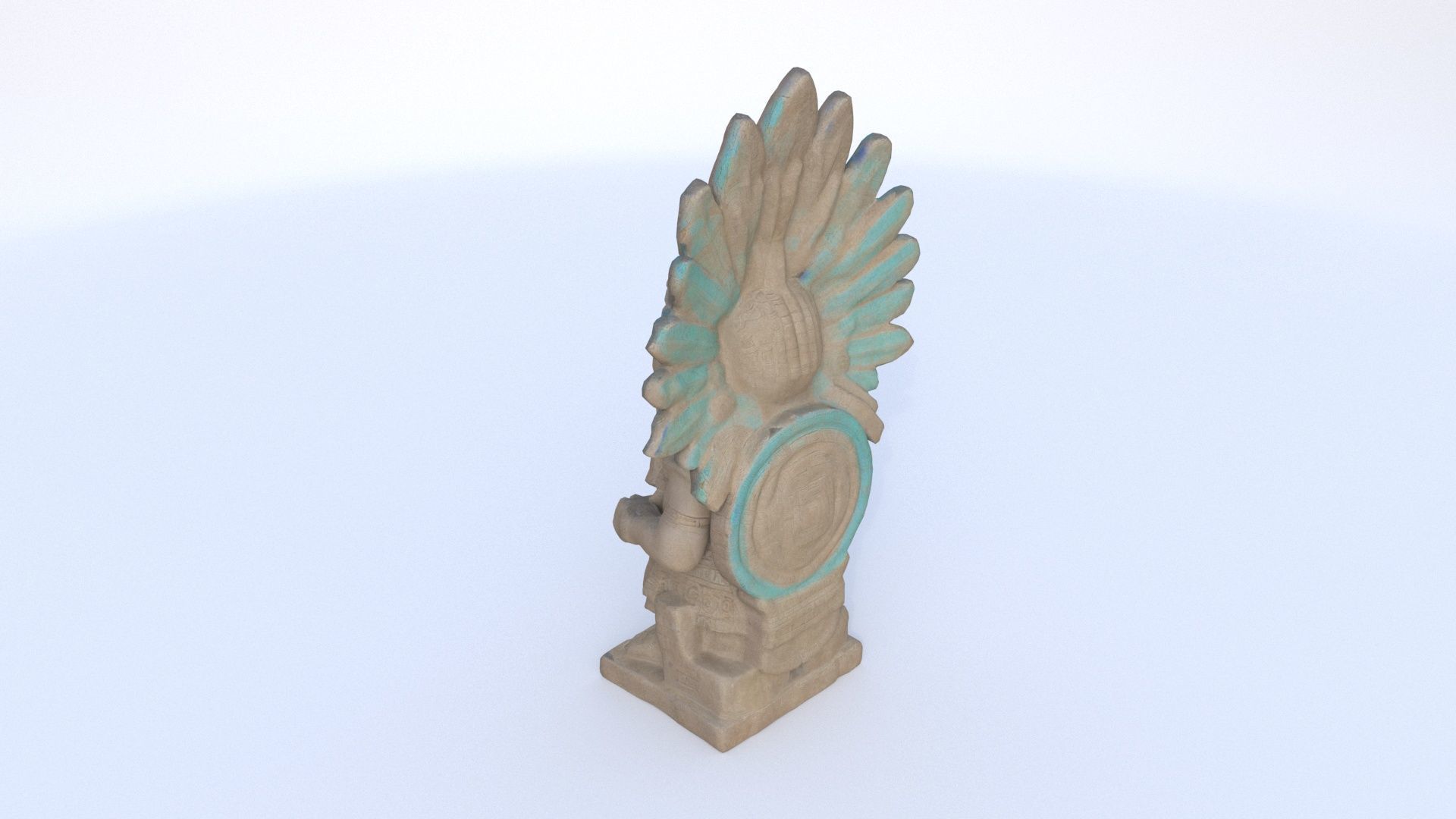 Mayan Aztec statue15 3D model_3