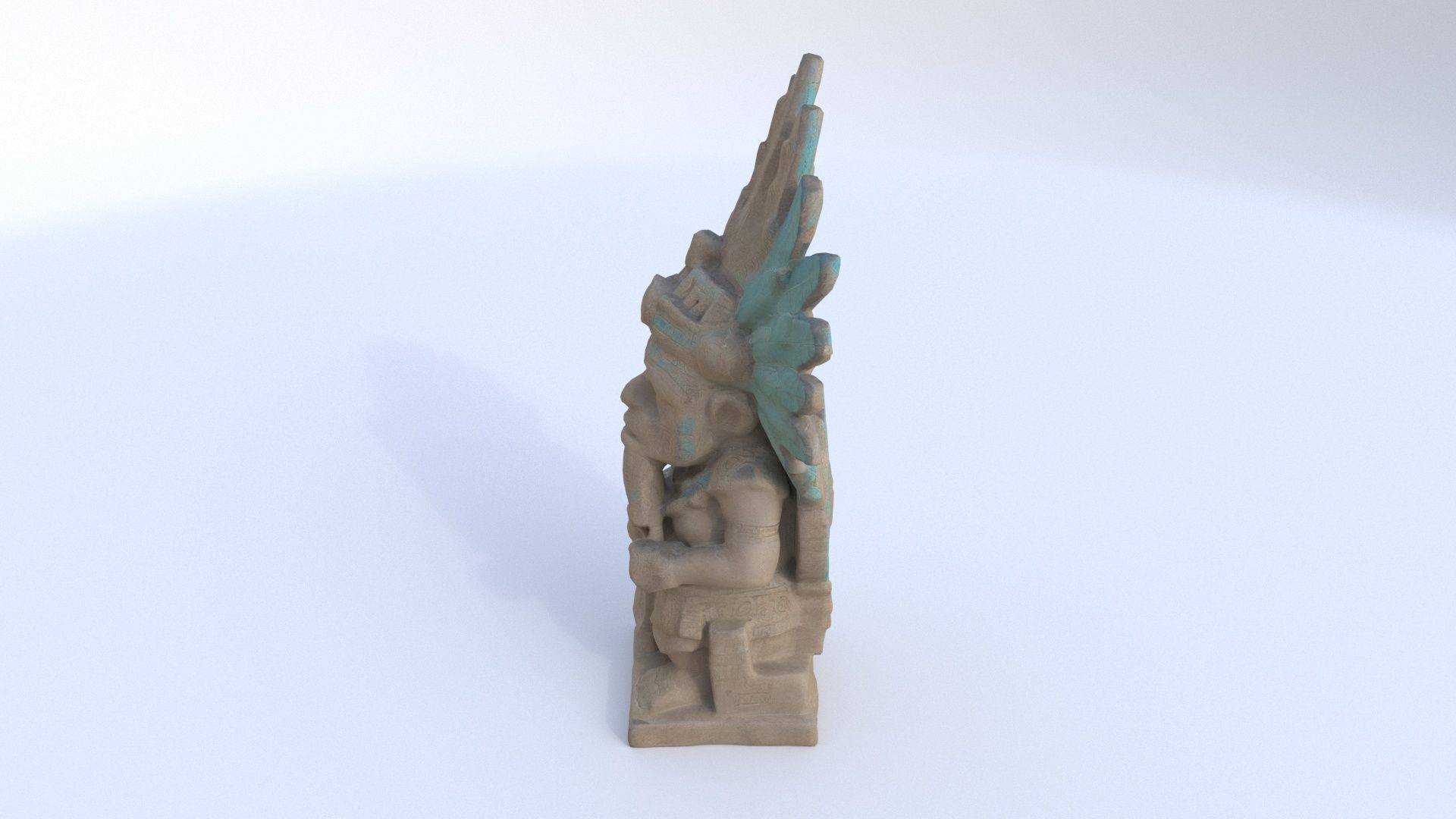 Mayan Aztec statue15 3D model_2