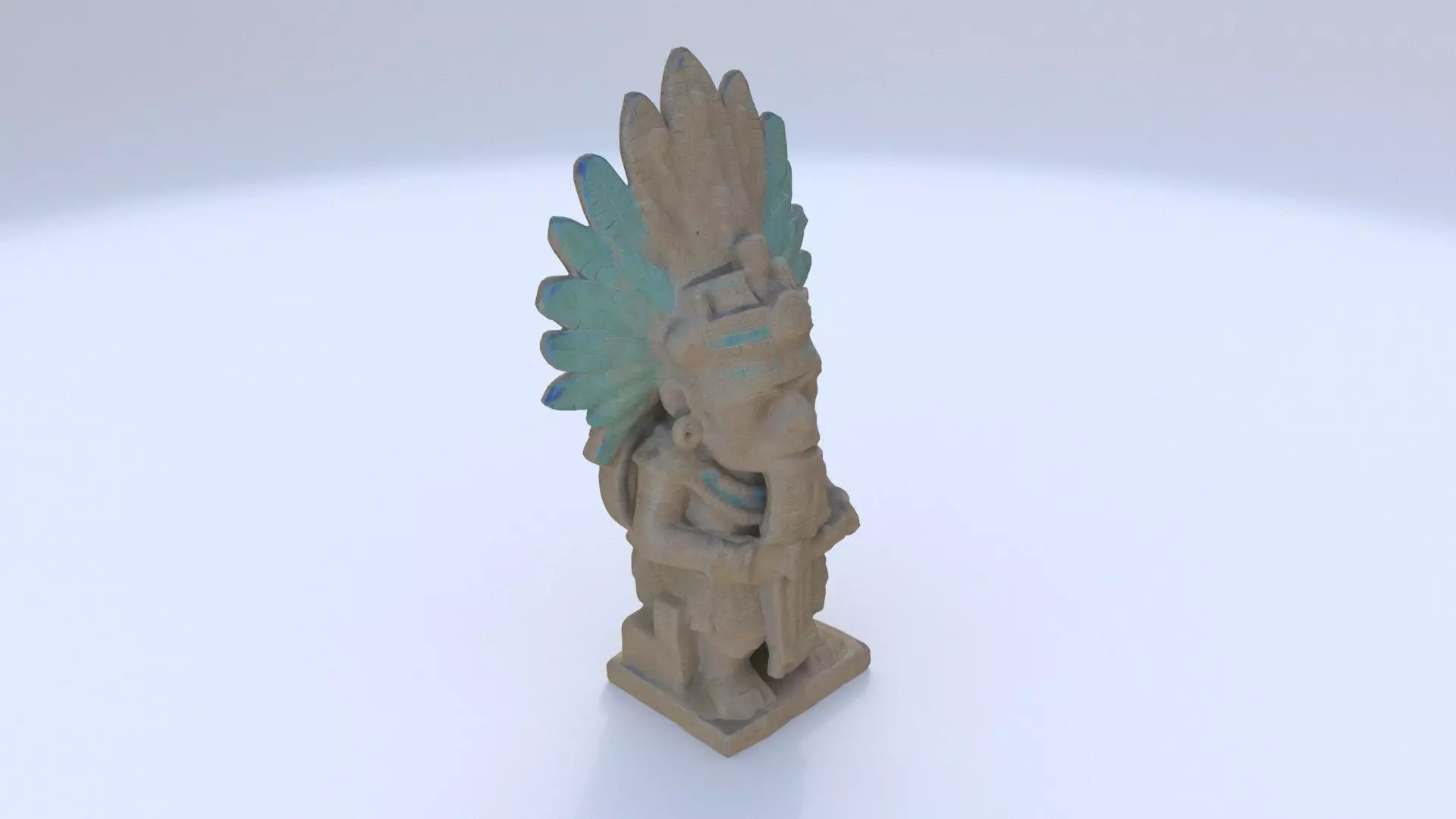 Mayan Aztec statue15 3D model_0