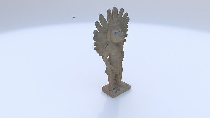 Mayan Aztec statue17 3D model