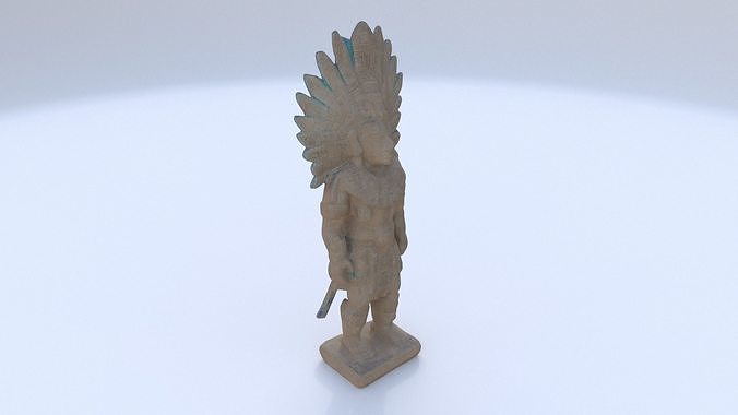 Mayan Aztec statue18 3D model