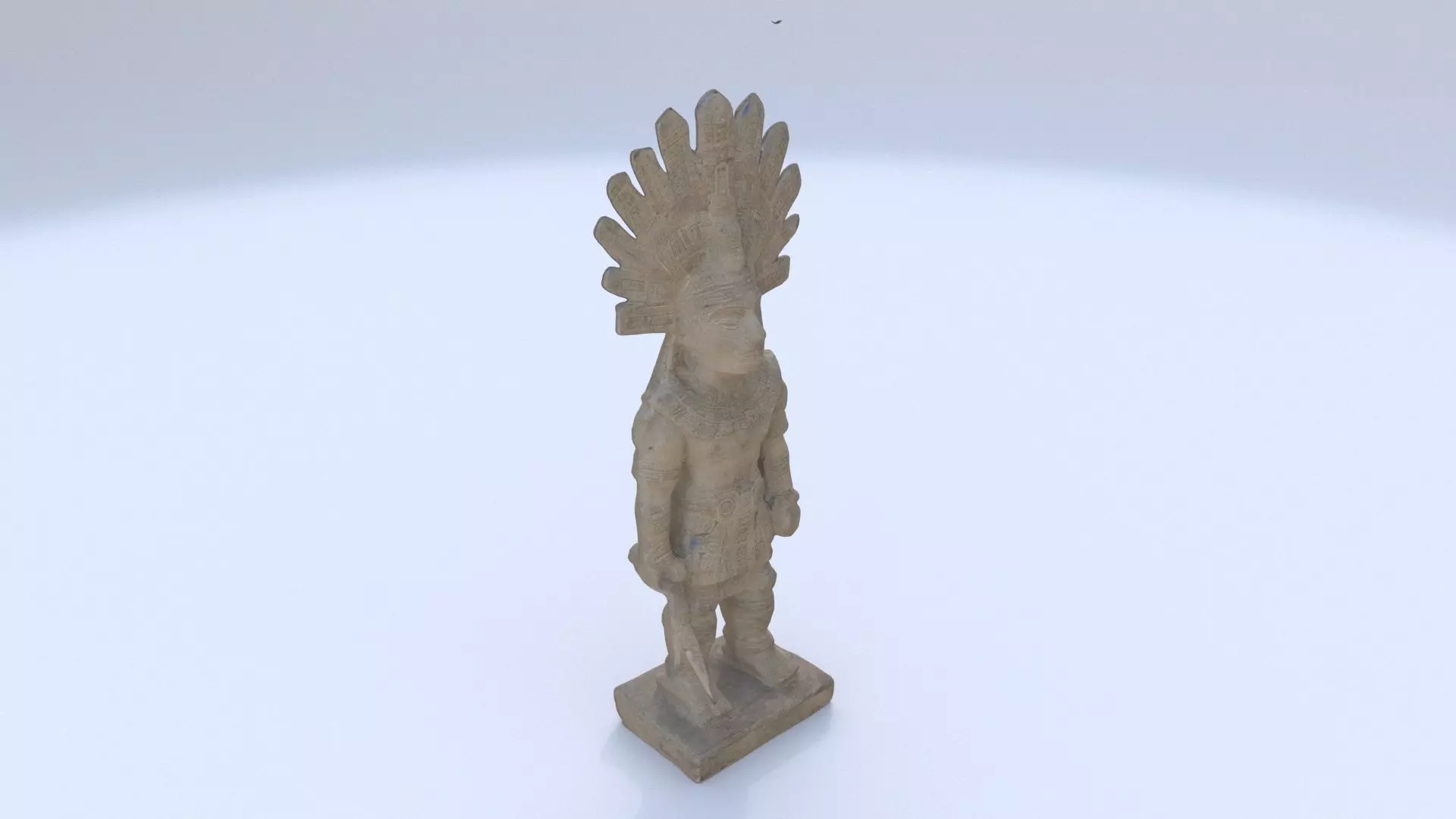 Mayan Aztec statue19 3D model
