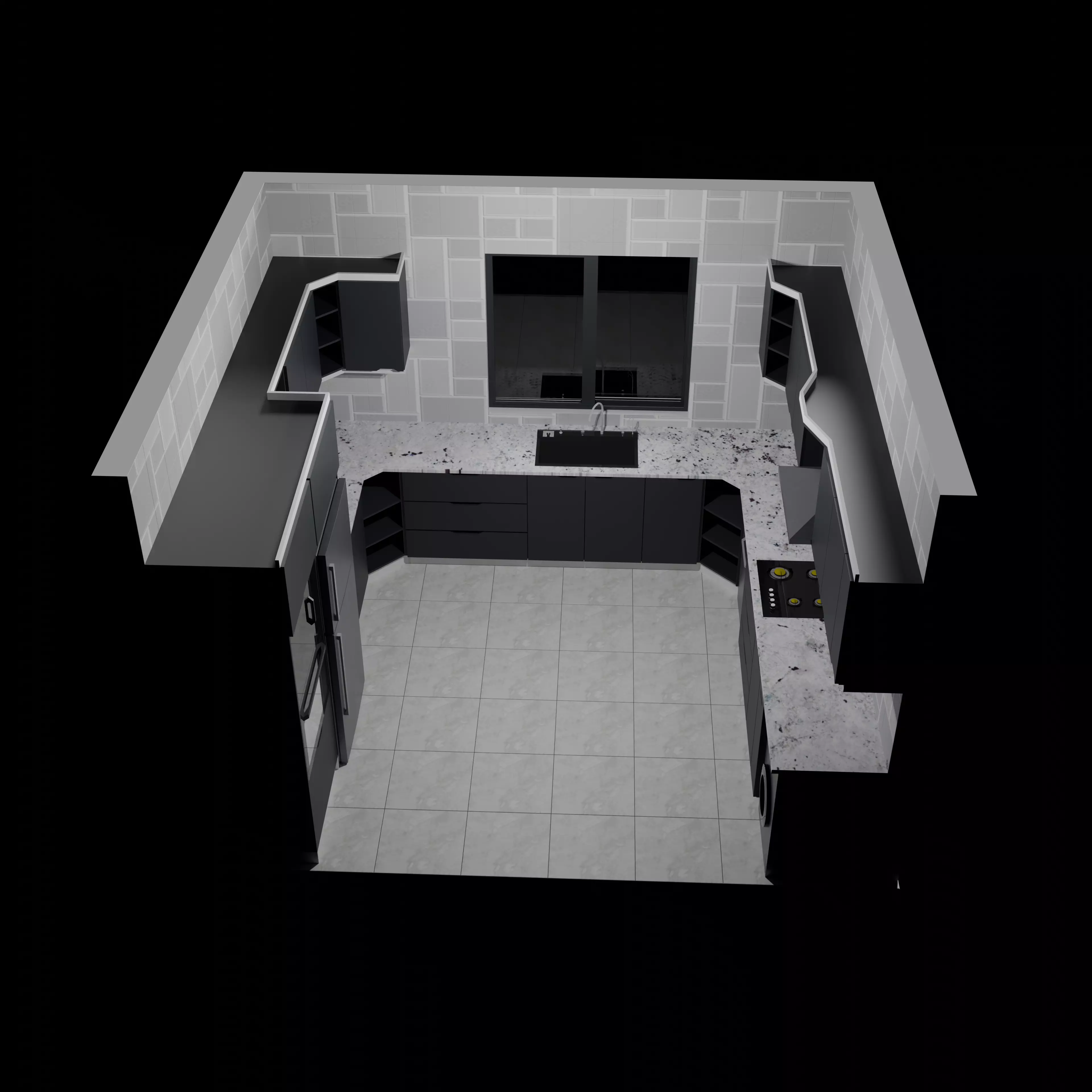 kitchen Low-poly 3D model