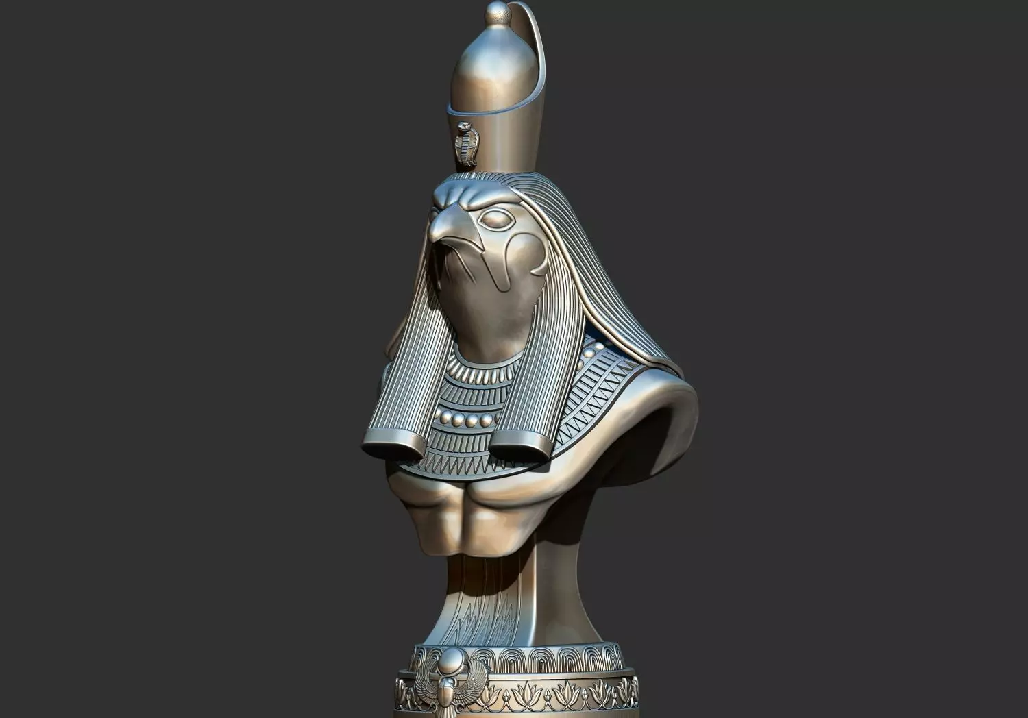 Horus Egyptian God Bust Statue Sculpture 3d printable model 3D print model_0