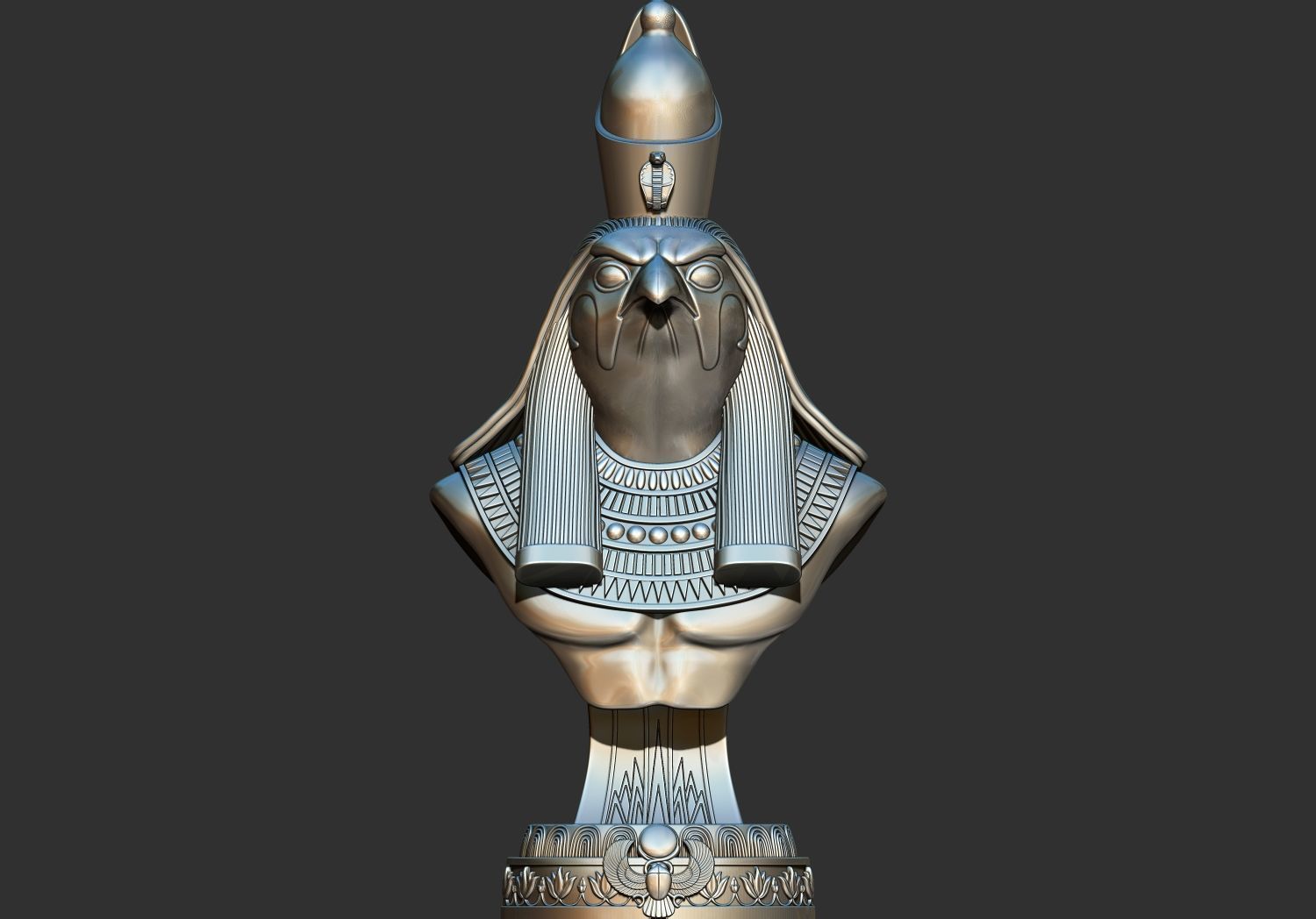 Horus Egyptian God Bust Statue Sculpture 3d printable model 3D print model_1