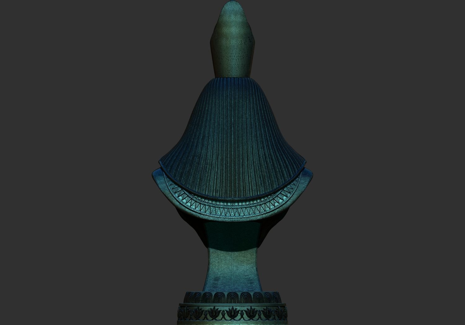 Horus Egyptian God Bust Statue Sculpture 3d printable model 3D print model_6